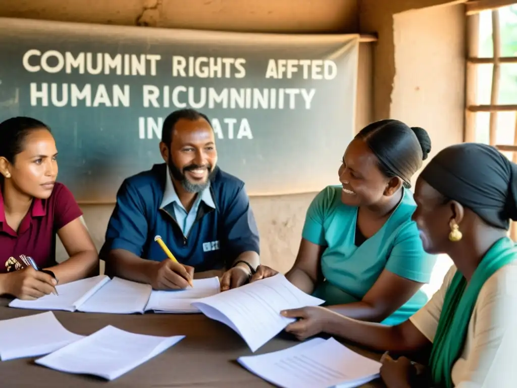 Activistas de derechos humanos realizan entrevistas y recopilan datos en comunidad afectada por violaciones a los derechos humanos