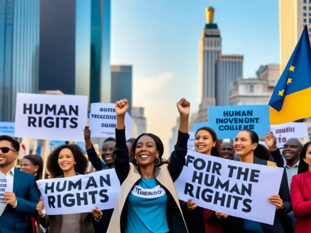 Activistas por los derechos humanos unidos en acción Activistas diversxs unidxs por influencia de ONGs en tratados de derechos humanos