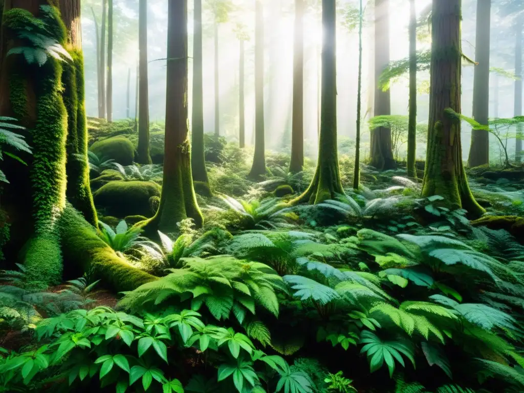 Un bosque exuberante y diverso, reflejo de la importancia de las ONGs en la conservación y reforestación de los bosques