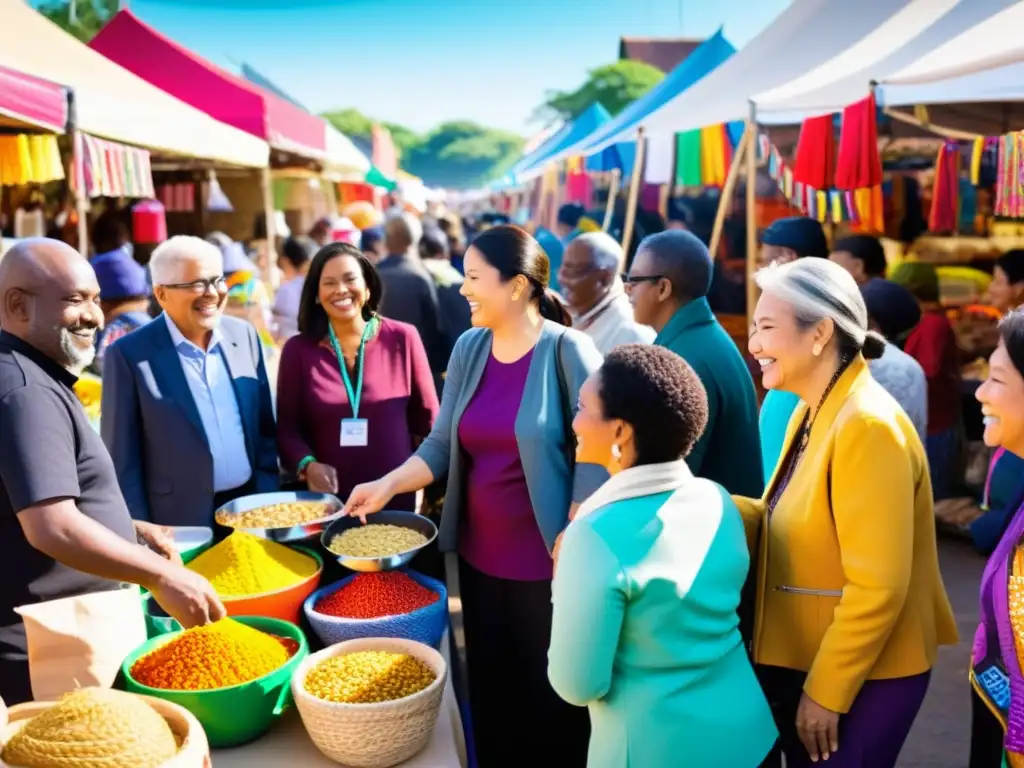 Comunidad diversa participa en evento de recaudación fondos ONGs en mercado al aire libre