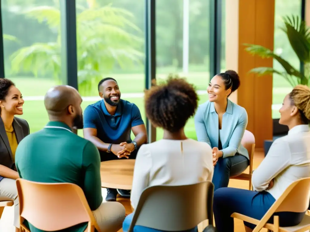 Empleados de ONGs sin fines de lucro en una discusión profunda, reflejando la integración de la inteligencia emocional en la cultura organizacional