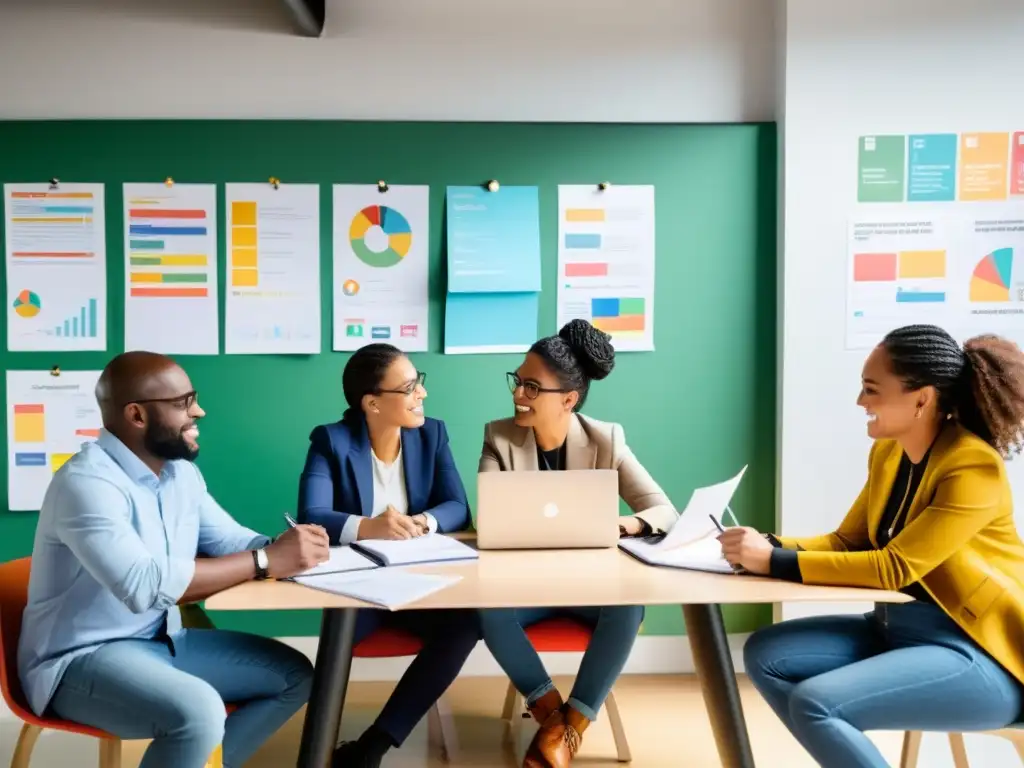 Un equipo diverso y apasionado colabora en soluciones innovadoras para su ONG, promoviendo la cultura de la innovación