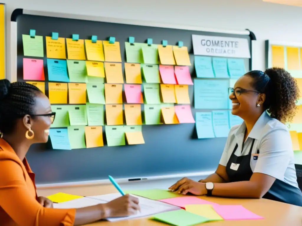 Equipo diverso de una ONG desarrollando estrategias de diversificación de ingresos en una oficina vibrante