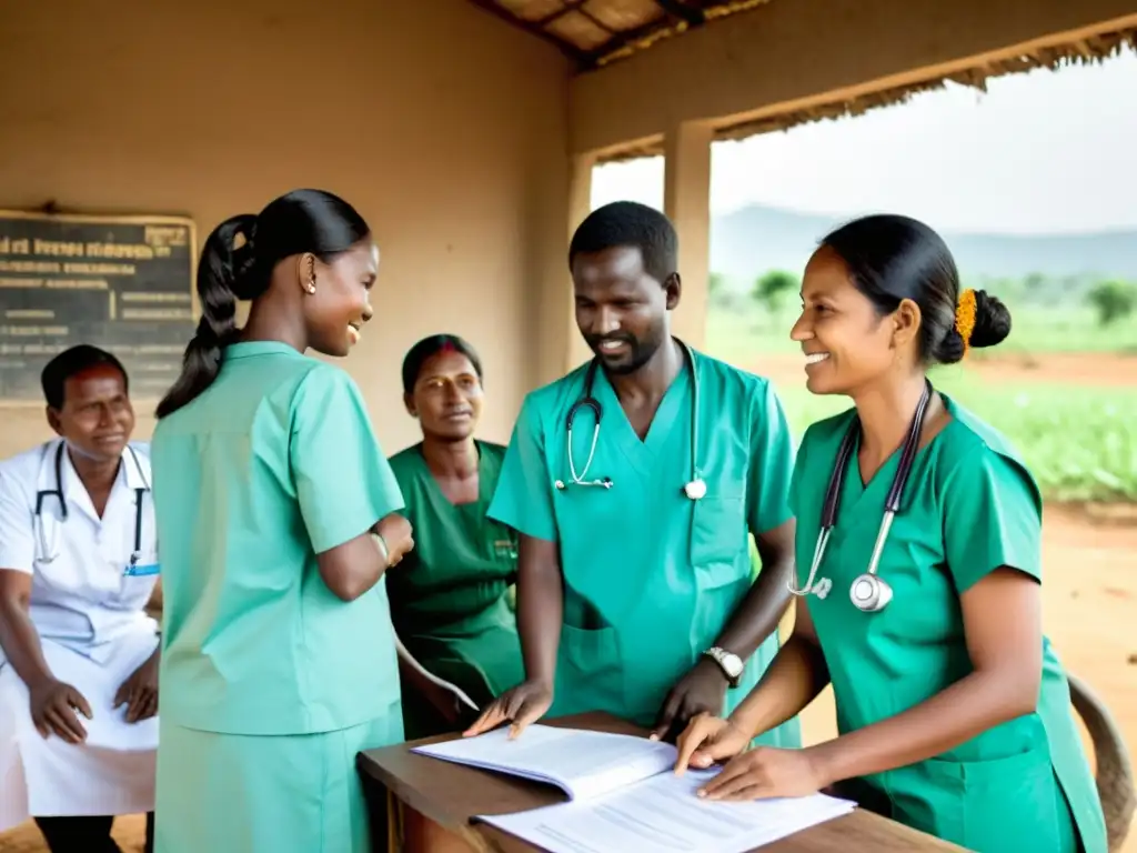 Un equipo de profesionales médicos de una ONG brinda soluciones innovadoras de salud y bienestar en una comunidad rural