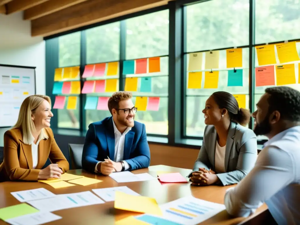 Grupo apasionado discutiendo estrategias financiamiento proyectos ONGs con determinación y colaboración