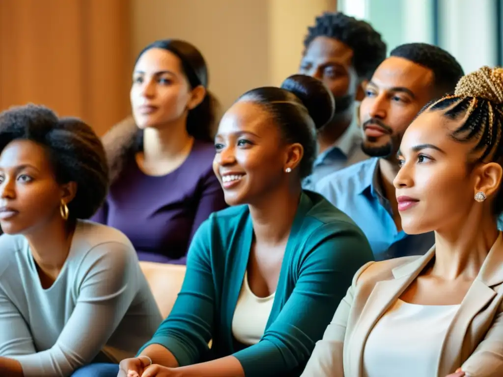 Grupo diverso debate estrategias promover igualdad género incidencia en ambiente inclusivo y cálido