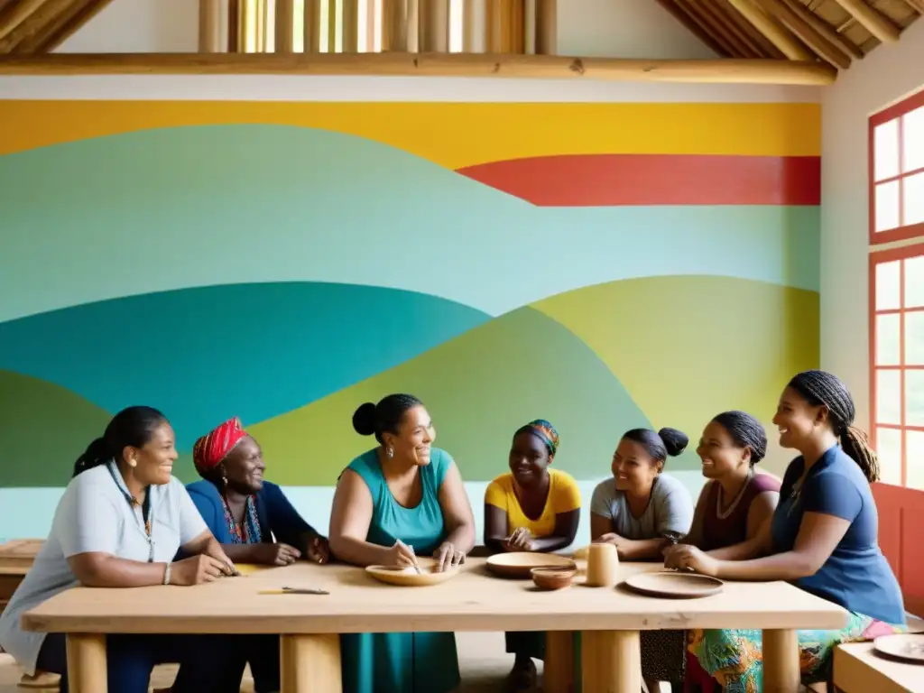 Un grupo diverso de personas se unen en un taller de preservación de identidad cultural en ONGs, mostrando orgullo y determinación