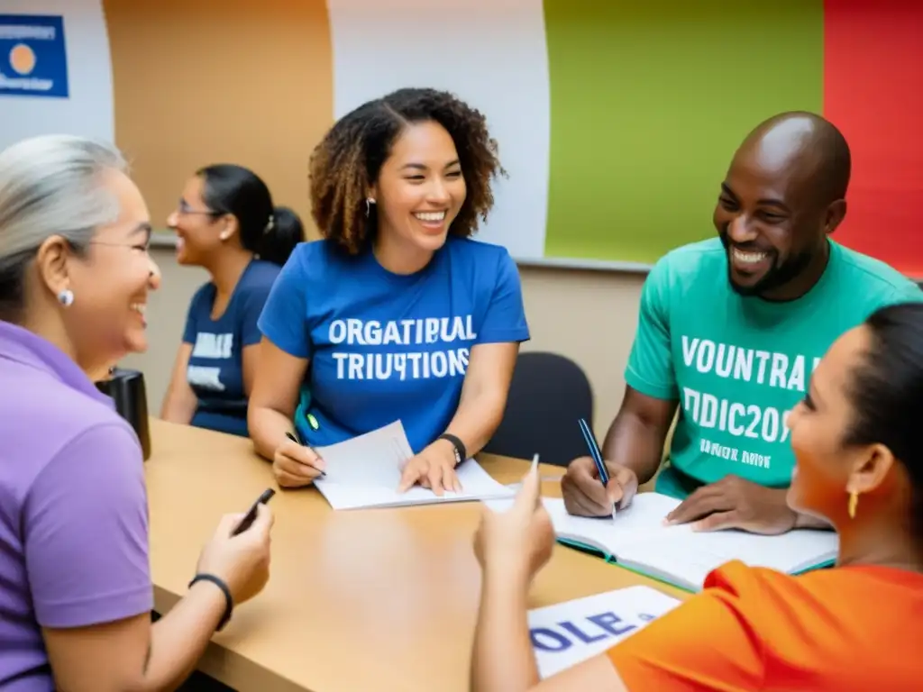 Grupo diverso de voluntarios en ONG, colaboración y respeto en la importancia de la diversidad cultural