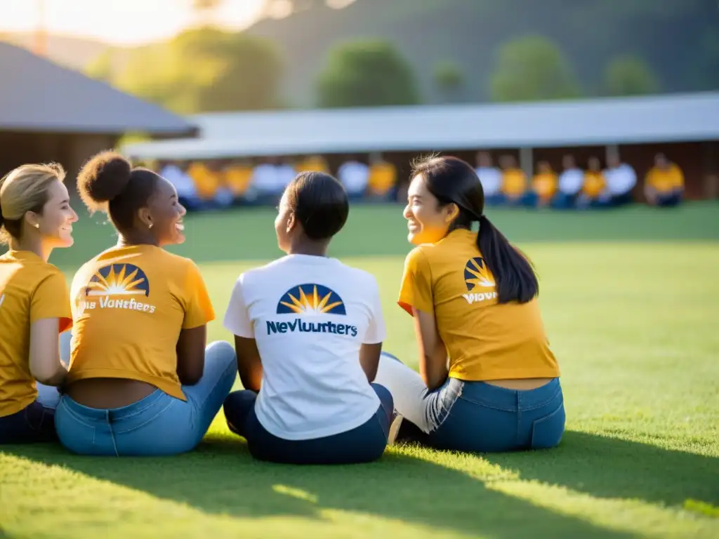 Grupo de nuevos voluntarios en círculo durante programa de inducción de ONG