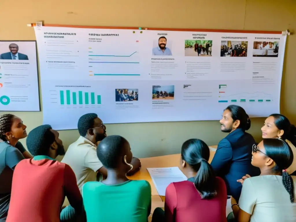 Grupo de voluntarios y miembros de una ONG colaboran en una campaña de crowdfunding para financiar proyectos