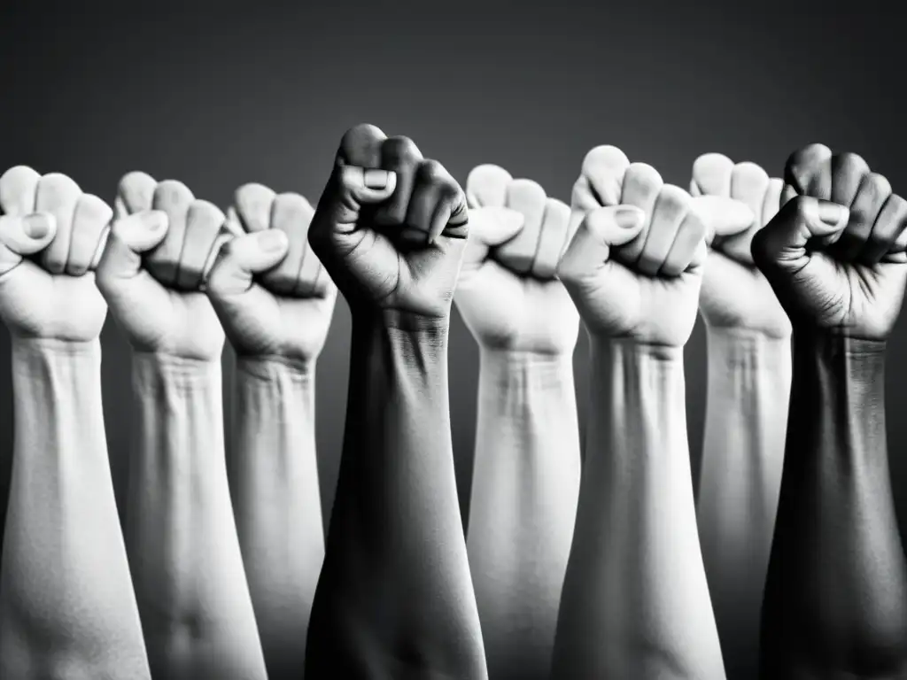 Imagen impactante de diversidad, unidad y determinación en protesta pacífica