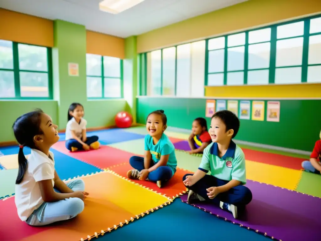 Imagen de niños participando en actividades educativas en una ONG, con iluminación natural