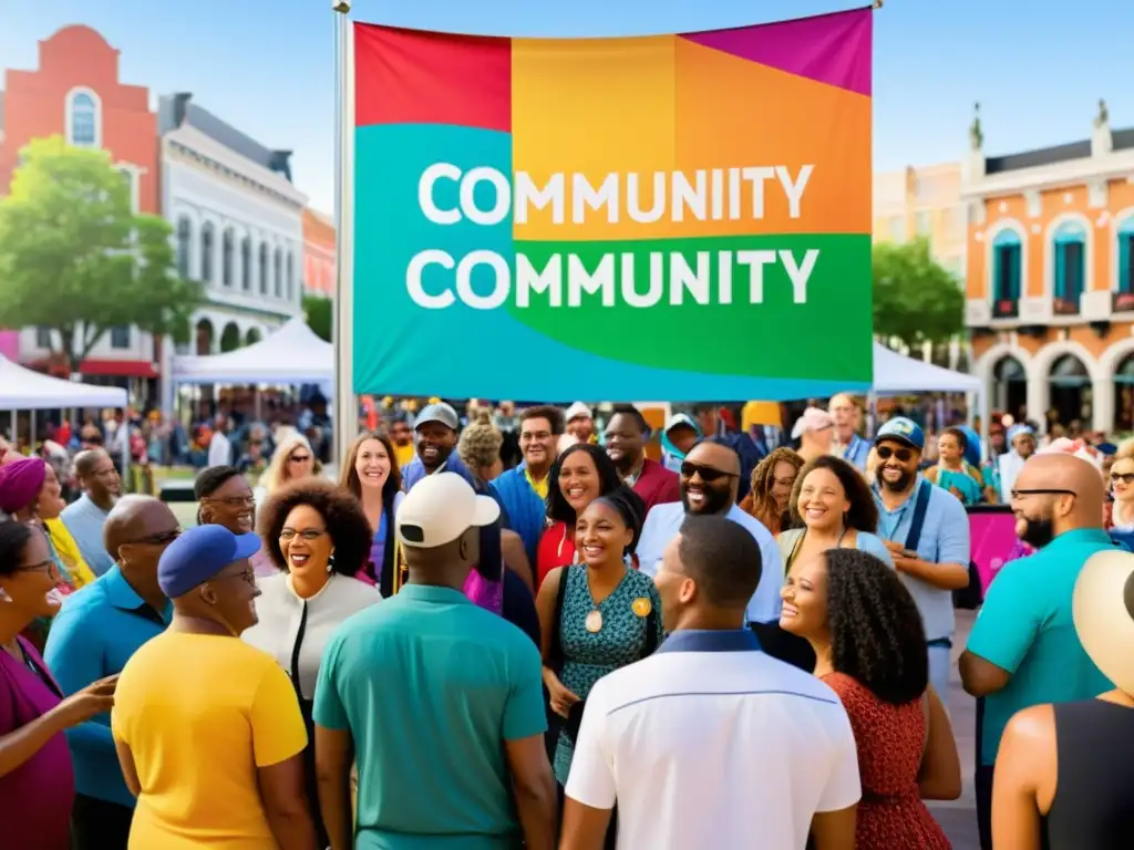 En la plaza del pueblo, la energía y la participación comunitaria se unen en un vibrante escenario de diversidad y colaboración