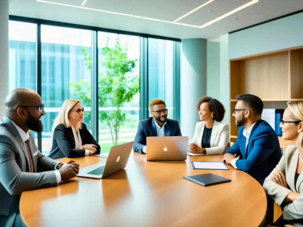 Profesionales de Protección de Datos ONGs discuten GDPR en sala luminosa, reflejando determinación y enfoque en colaboración