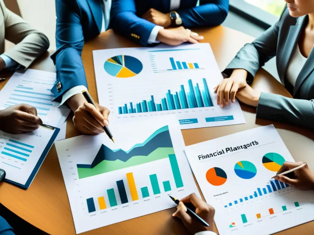 Profesionales diversificados discuten la gestión de riesgos financieros para ONGs, destacando la colaboración y determinación