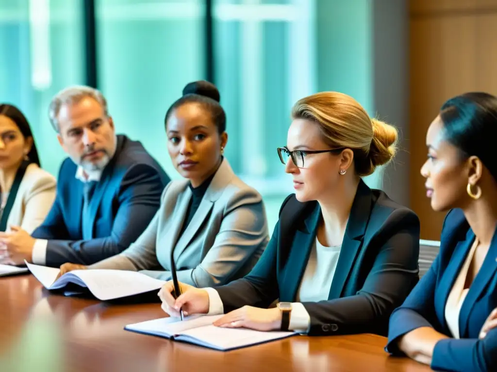 Profesionales de ONGs internacionales y funcionarios discuten leyes tributarias en una atmósfera cálida y profesional