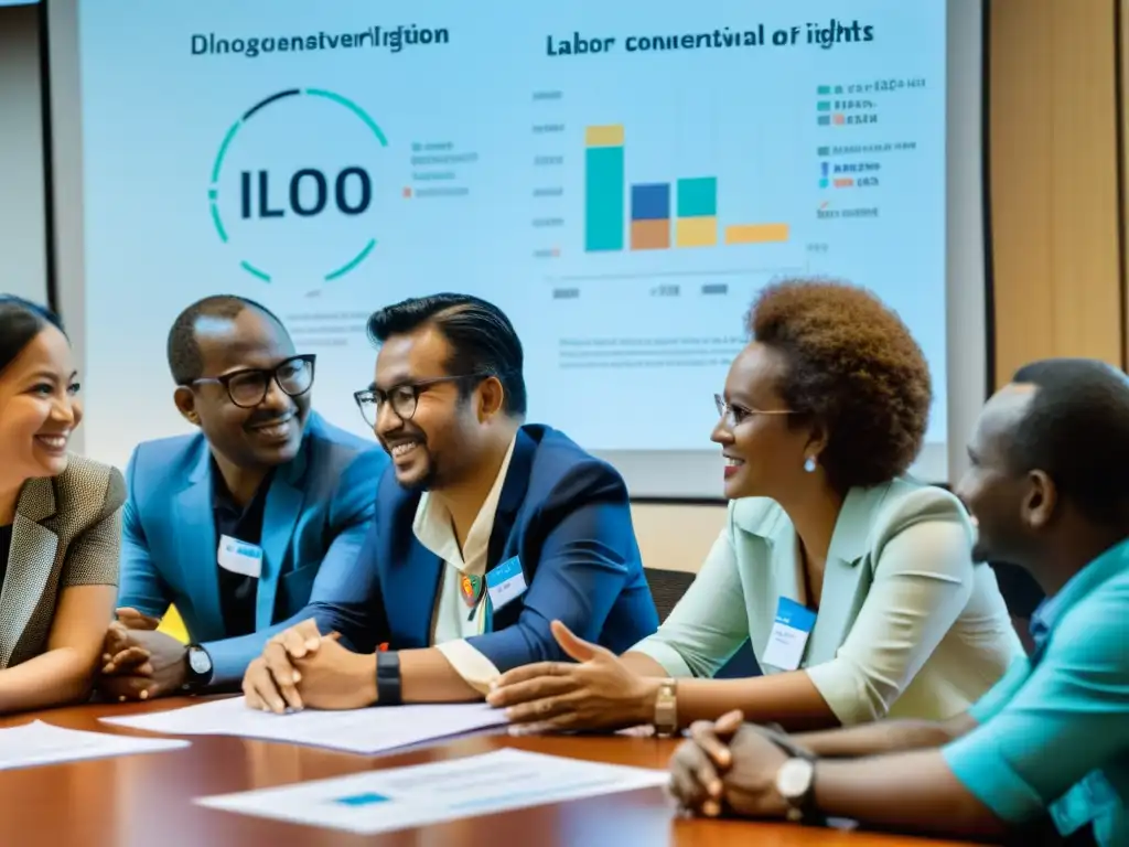 Profesionales de diversas ONGs debaten con pasión sobre normativas laborales éticas e influencia de la OIT