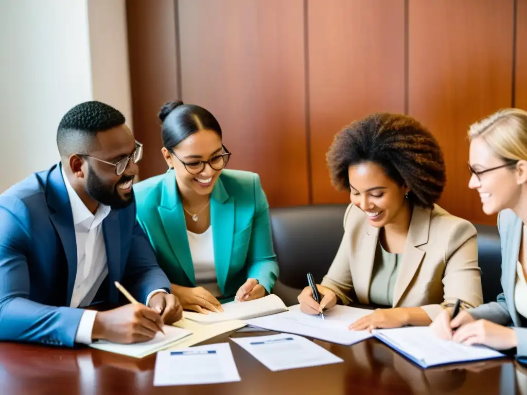 Profesionales y voluntarios colaboran en el registro de ONGs, mostrando determinación y diversidad de expertise