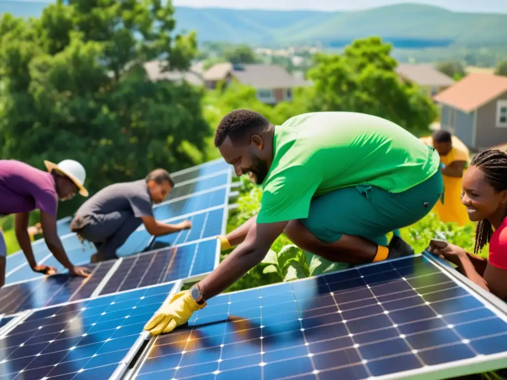 Unidos en la instalación de paneles solares, comunidad muestra empoderamiento con energías renovables