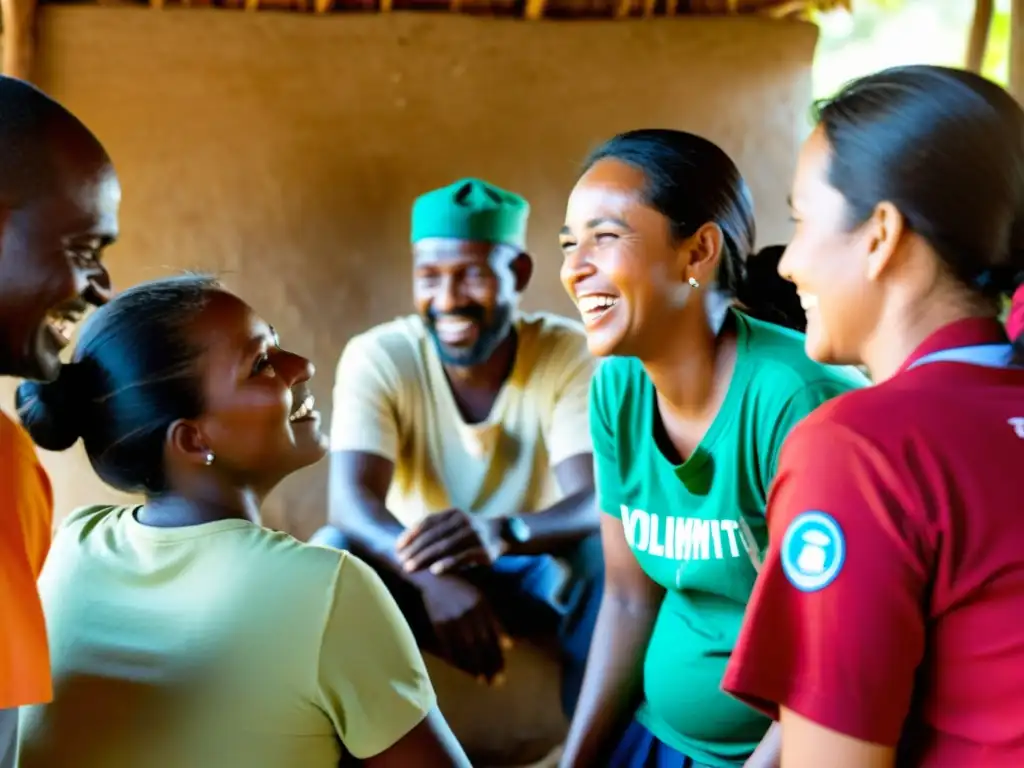 Voluntarios comprometidos colaborando en proyecto de desarrollo comunitario