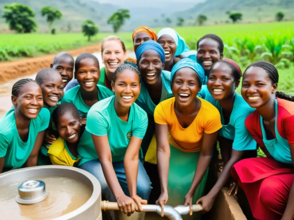 Voluntarios y comunidad celebran criptodonaciones para proyectos sociales con pozo de agua recién instalado en país en desarrollo