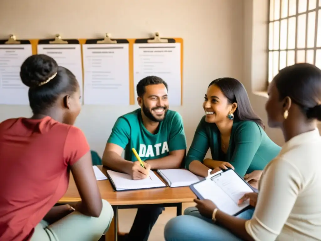 Voluntarios discuten ética de datos en centro comunitario