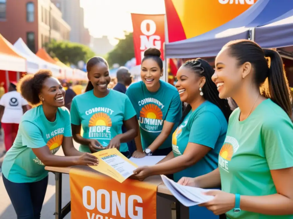 Voluntarios de ONG organizan evento comunitario en la ciudad, generando captación de voluntarios en ONGs, en un ambiente cálido y esperanzador