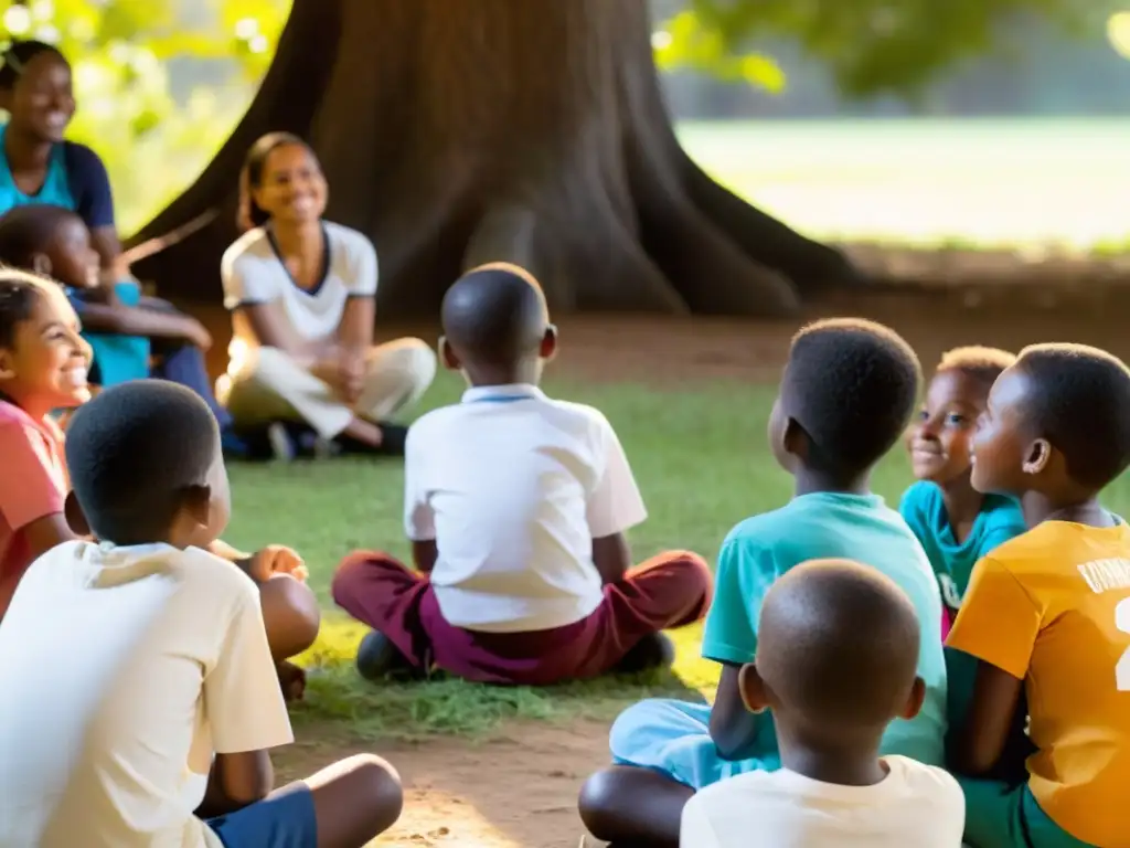 Voluntarios cuentan historias a niños de comunidad marginada en emotiva sesión de storytelling de ONG