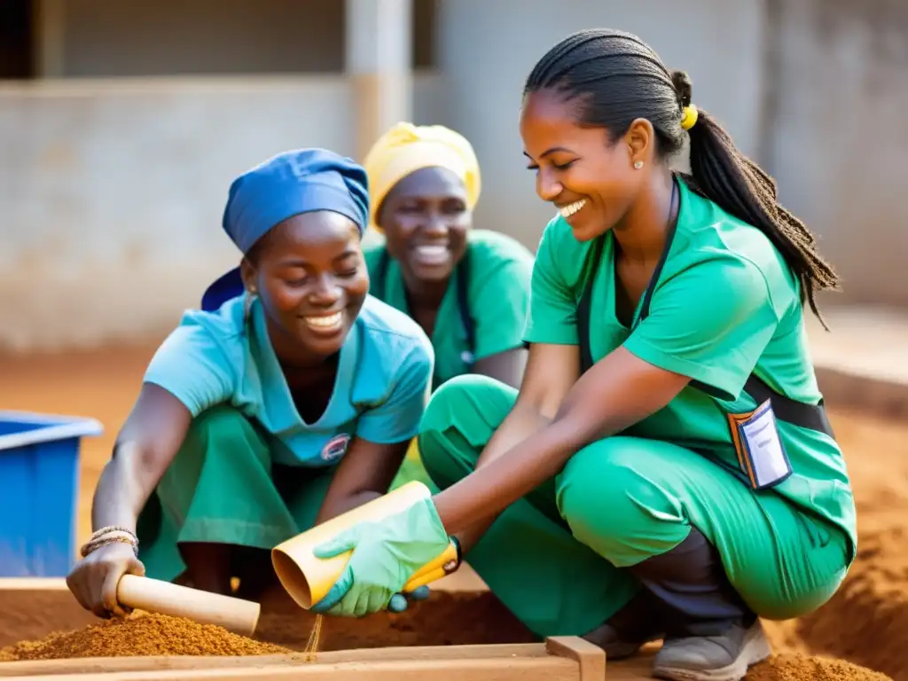 Voluntarios en acción alrededor del mundo, trabajando en proyectos diversos, creando impacto positivo en comunidades