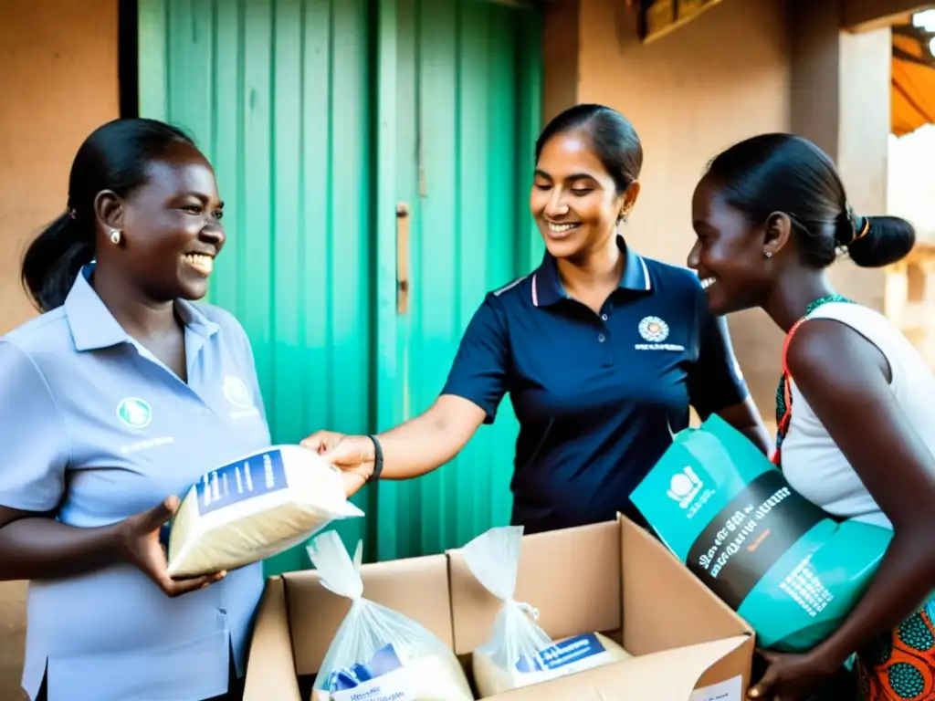 Voluntarios distribuyen suministros; la liquidez es vital en ONGs para brindar ayuda a familias necesitadas