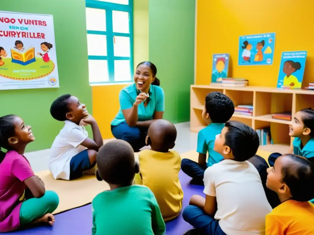 Voluntarios realizan taller de cuentacuentos para ONG