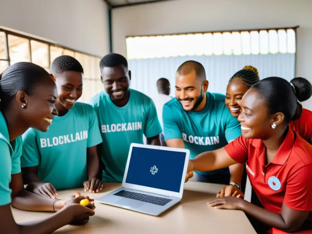 Voluntarios y trabajadores humanitarios utilizan tecnología blockchain para gestionar la distribución de recursos a comunidades necesitadas