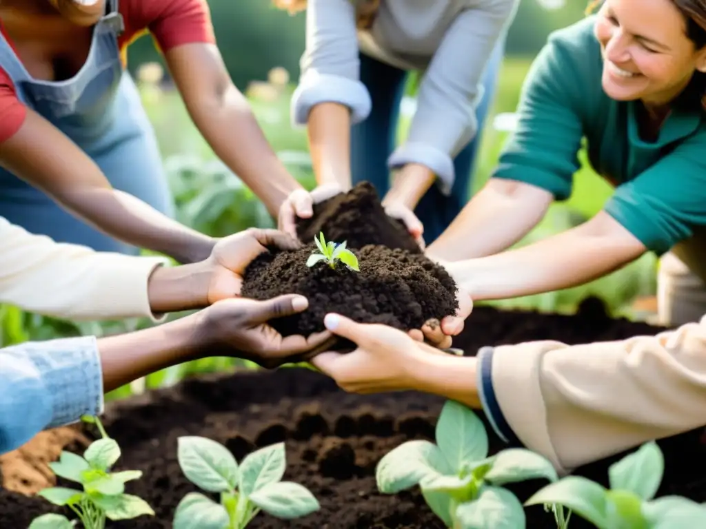 Voluntarios y vecinos construyen jardín sostenible en barrio